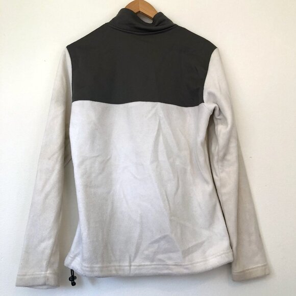 BOOMBAH White Gray Fleece Full Zip Zipper Jacket Active Sweatshirt Small FLAWED - Picture 8 of 12